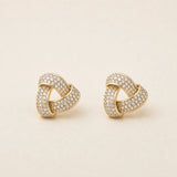 Nia Pave Triangle Studs