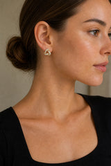 Nia Pave Triangle Studs