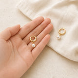 Lumi Pearl Huggie Drops