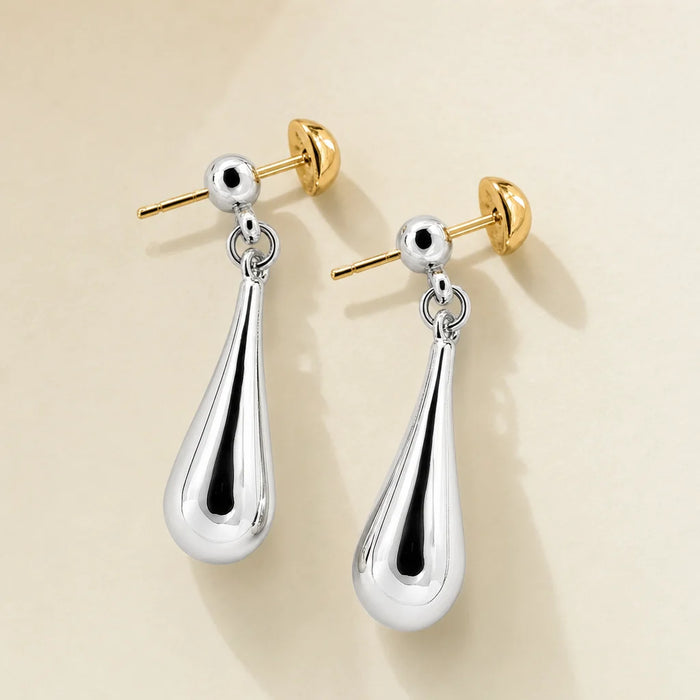 Lena Two-Tone Drop Studs